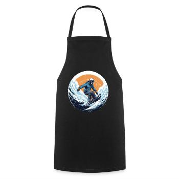 Snowboard ou ski puis après-ski - Tablier de cuisine - noir - Devant - AI Model Male 185 dark (185cm)
