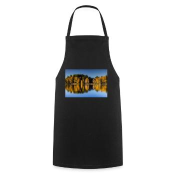 Autumn atmosphere at Lake Bad Bayersoier - Cooking Apron - black - Front - AI Model Male 185 dark (185cm)