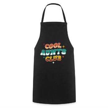 Cool Aunts Club Groovy Retro Tante Muttertag - Kochschürze - Schwarz - Vorne - AI Model Male 185 dark (185cm)