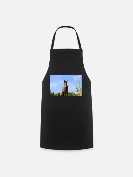 Pferd - Kochschürze - Schwarz