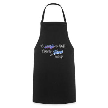 Continuez à rire - Tablier de cuisine - noir - Devant - AI Model Male 185 dark (185cm)