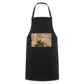 lion with open mouth CSC 0877 - Cooking Apron - black - Front - AI Model Male 185 dark (185cm)