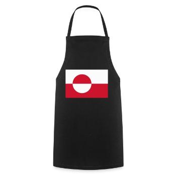 Groenland flag / Drapeau Groenland - Cooking Apron - black - Front - AI Model Male 185 dark (185cm)