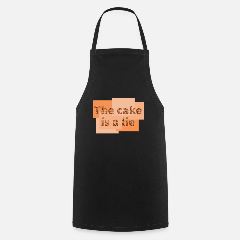 Der Kuchen ist eine Lüge - Kochschürze - Schwarz