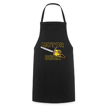 Chainsaw Chainsaw Forestry Worker Beaver - Cooking Apron - black - Front - AI Model Male 185 dark (185cm)