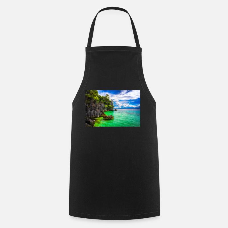 PARADISE COAST - Cooking Apron - black