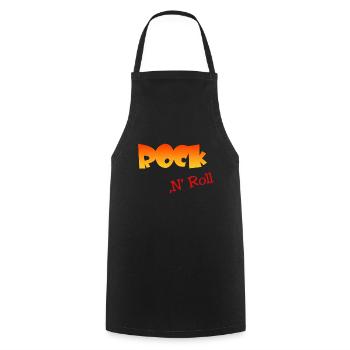 Rock n Roll - Kochschürze - Schwarz - Vorne - AI Model Male 185 dark (185cm)