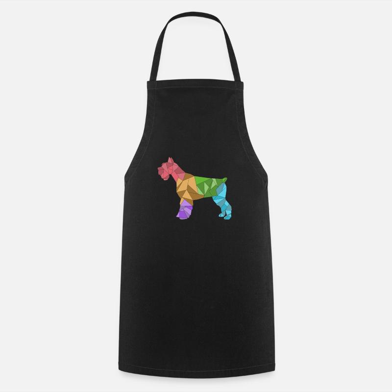 Schnauzer coloré géométrique - Tablier de cuisine - noir
