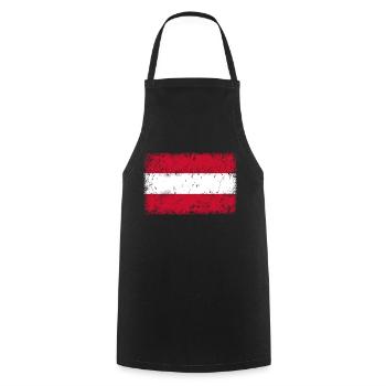 Flag of Austria - Cooking Apron - black - Front - AI Model Male 185 dark (185cm)