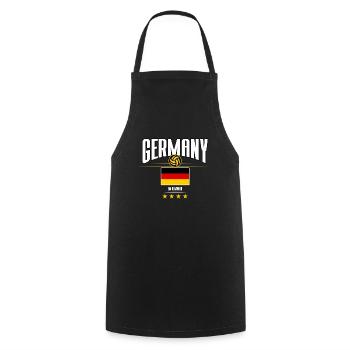 DEUTSCHLAND EM GEWINNER DESIGN - Kochschürze - Schwarz - Vorne - AI Model Male 185 dark (185cm)