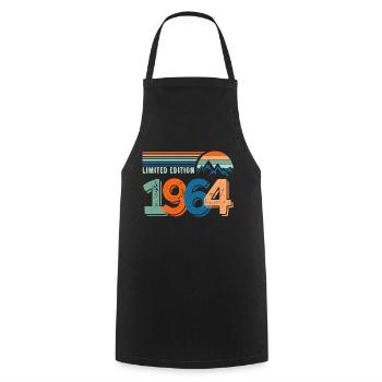 Limitierte Auflage 1964 - Kochschürze - Schwarz - Vorne - AI Model Male 185 dark (185cm)
