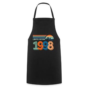 Limitierte Auflage 1998 - Kochschürze - Schwarz - Vorne - AI Model Male 185 dark (185cm)