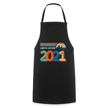 Limitierte Auflage 2021 - Kochschürze - Schwarz - Vorne - AI Model Male 185 dark (185cm)