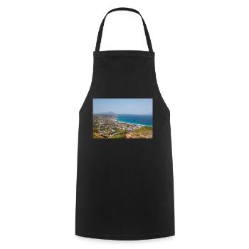 Landscape view of Castle of Kefalos Kos Island - Cooking Apron - black - Front - AI Model Male 185 dark (185cm)