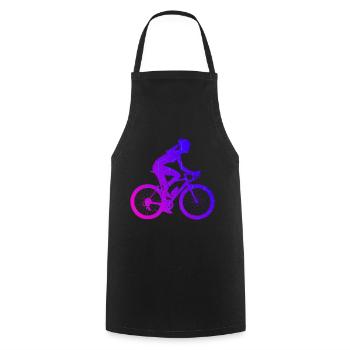 Cycling Cyclist Mtb Men's Bike - Cooking Apron - black - Front - AI Model Male 185 dark (185cm)