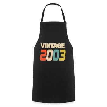2003 Vintage Retro Classic 2003 - Kochschürze - Schwarz - Vorne - AI Model Male 185 dark (185cm)
