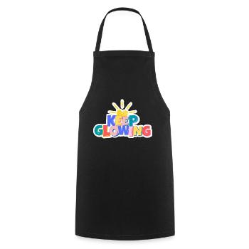 Keep Glowing - Cooking Apron - black - Front - AI Model Male 185 dark (185cm)
