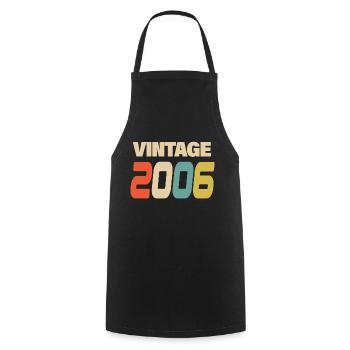 2006 Vintage Retro Classic 2006 - Kochschürze - Schwarz - Vorne - AI Model Male 185 dark (185cm)