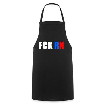 Fck rn - Tablier de cuisine - noir - Devant - AI Model Male 185 dark (185cm)