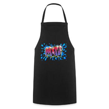 Mati graffiti printable on everything - Cooking Apron - black - Front - AI Model Male 185 dark (185cm)