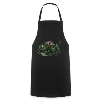 Batavia Cthulhu - Cooking Apron - black - Front - AI Model Male 185 dark (185cm)