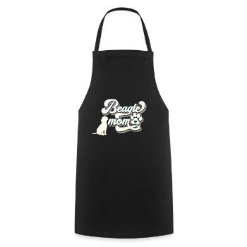 Beagle mom dog owner retro style - Cooking Apron - black - Front - AI Model Male 185 dark (185cm)