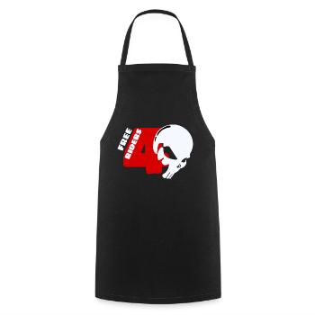 Free Riders 49 Red & White - Cooking Apron - black - Front - AI Model Male 185 dark (185cm)