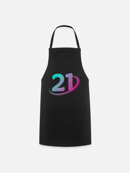 Numéro 21 multicolore - Tablier de cuisine - noir