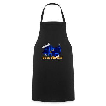Cherche et trouve ton chemin - Tablier de cuisine - noir - Devant - AI Model Male 185 dark (185cm)