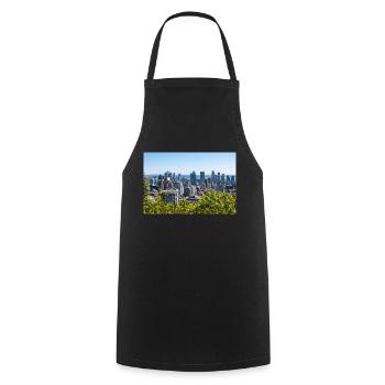 Panoramic View Centre Ville Montreal (Downtown) - Cooking Apron - black - Front - AI Model Male 185 dark (185cm)