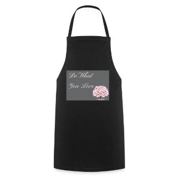 Do What You Love dark grey with pink text - Cooking Apron - black - Front - AI Model Male 185 dark (185cm)