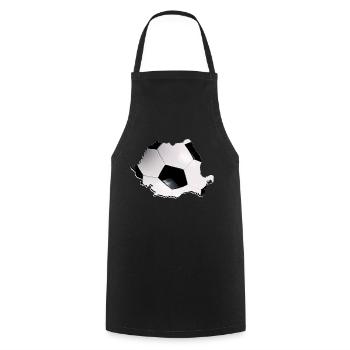 La carte de la Roumanie encadre le vrai football - Tablier de cuisine - noir - Devant - AI Model Male 185 dark (185cm)