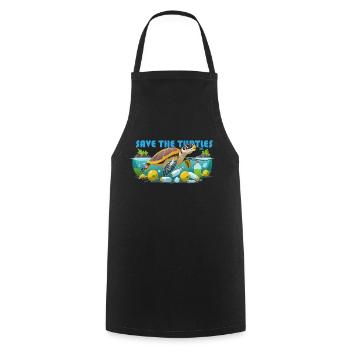 Save The Turtles - Cooking Apron - black - Front - AI Model Male 185 dark (185cm)