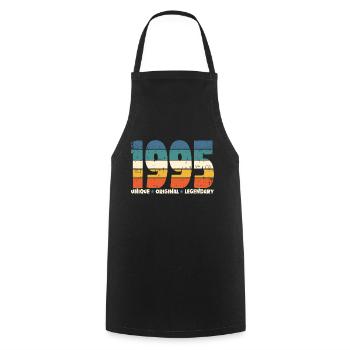 1995 Retro Original Legendary - Cooking Apron - black - Front - AI Model Male 185 dark (185cm)