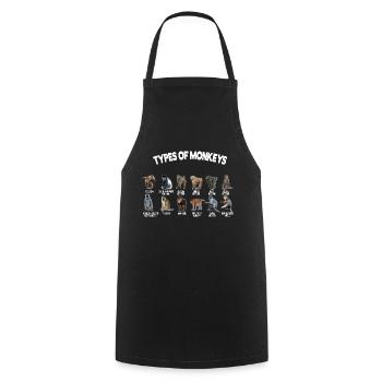 Types Of Monkeys Monkeys Breeds list - Cooking Apron - black - Front - AI Model Male 185 dark (185cm)