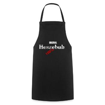 original Hessebub - Kochschürze - Schwarz - Vorne - AI Model Male 185 dark (185cm)