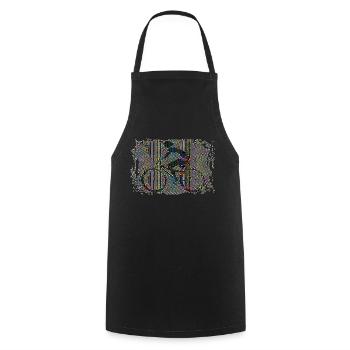 Cyclist - Cooking Apron - black - Front - AI Model Male 185 dark (185cm)
