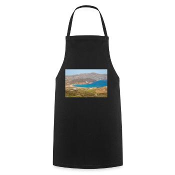 Paralia Ftelias Beach Mykonos Island South Aegean - Cooking Apron - black - Front - AI Model Male 185 dark (185cm)