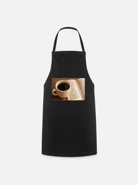 Libro e caffè - Grembiule da cucina - nero