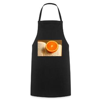 Hêtre et orange - Tablier de cuisine - noir - Devant - AI Model Male 185 dark (185cm)