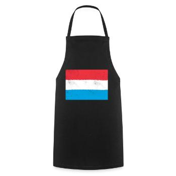 Drapeau du Luxembourg - Tablier de cuisine - noir - Devant - AI Model Male 185 dark (185cm)