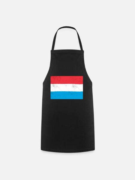 Flag of Luxembourg - Cooking Apron - black