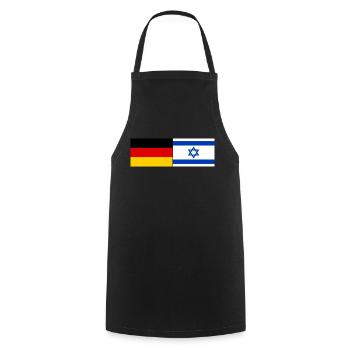 Allemagne Israël Drapeau - Tablier de cuisine - noir - Devant - AI Model Male 185 dark (185cm)
