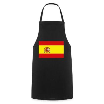 Spain truecolor Flag 2160px - Cooking Apron - black - Front - AI Model Male 185 dark (185cm)
