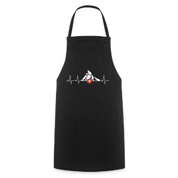 Matterhorn - mountains - Switzerland - Cooking Apron - black - Front - AI Model Male 185 dark (185cm)