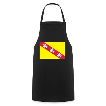Drapeau Lorraine - Tablier de cuisine - noir - Devant - AI Model Male 185 dark (185cm)