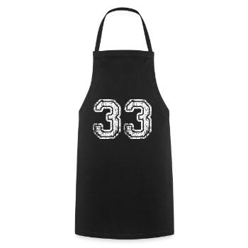33 - Cooking Apron - black - Front - AI Model Male 185 dark (185cm)