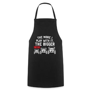 the more i play with the bigger it gets - Cooking Apron - black - Front - AI Model Male 185 dark (185cm)