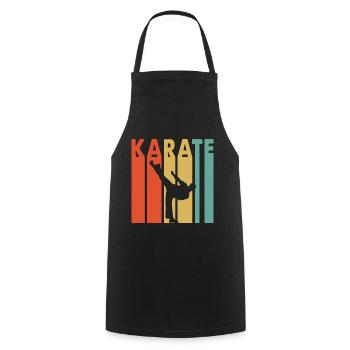 Karate - Kochschürze - Schwarz - Vorne - AI Model Male 185 dark (185cm)