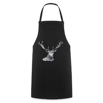 deer - Cooking Apron - black - Front - AI Model Male 185 dark (185cm)